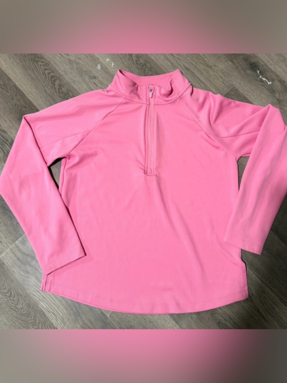 Athletic Kids Pink Quarter-Zip Pullover Top